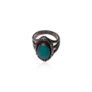 Size 3 Sterling Silver Turquoise Ring